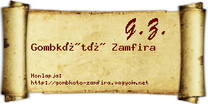 Gombkötő Zamfira névjegykártya